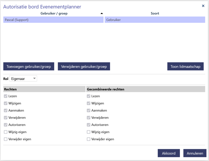 Teamboard authorization dialog